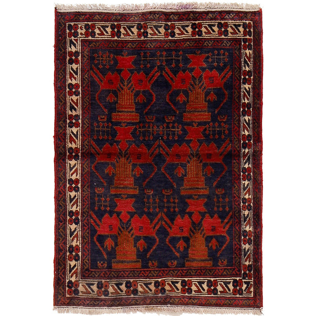 Traditional Baloch Rug 2' 7" x 3' 8" - No. AL85125