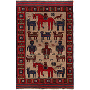 Hand Made Animal Pictorial Area Carpet 4' 3" x 5' 7" - No. AL40492