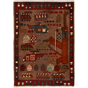 Brown War Rug 2' 0" x 2' 10" - No. AL41882