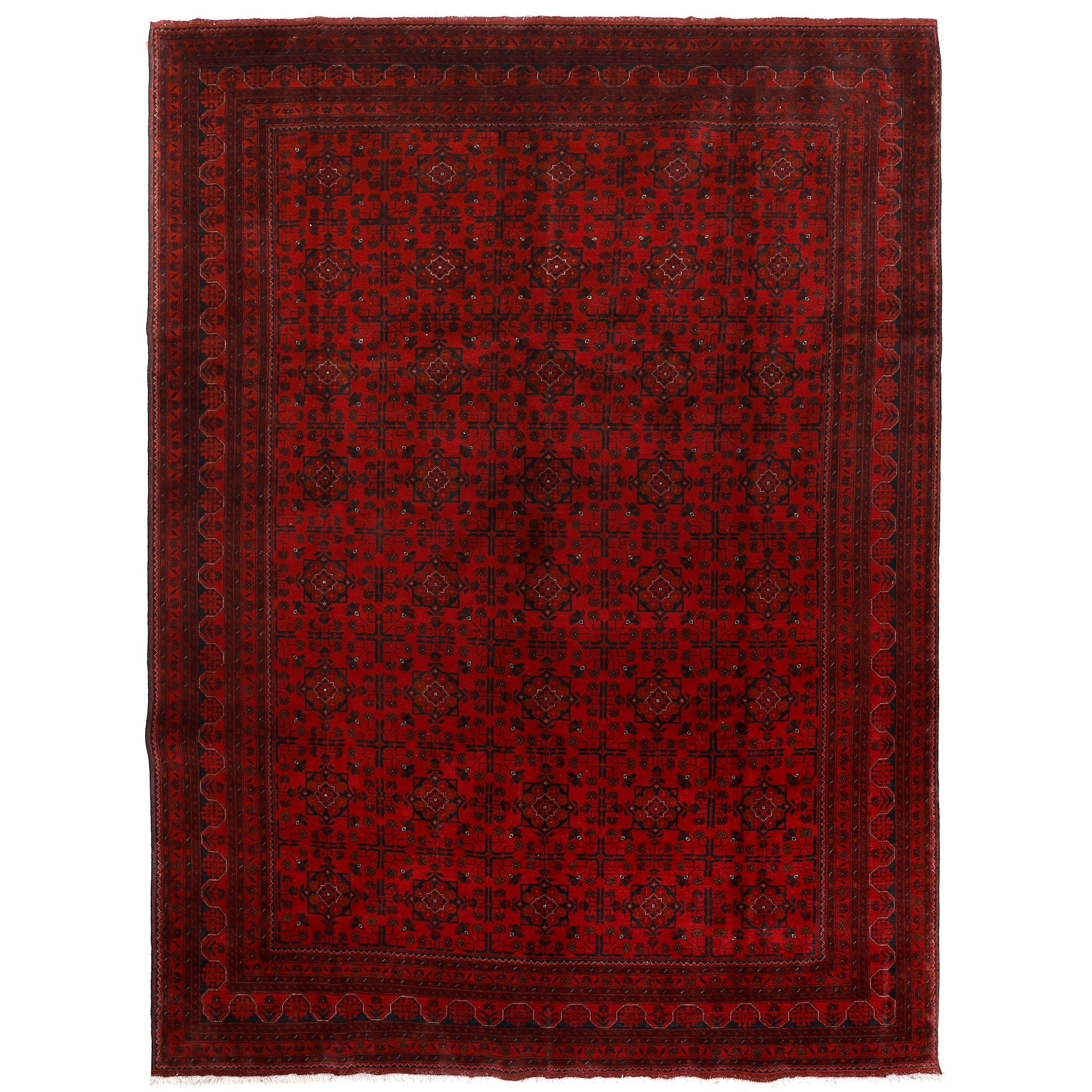 Handmade Khal Mohammadi Rugs | Afghan Deep Red Tribal Wool Rugs