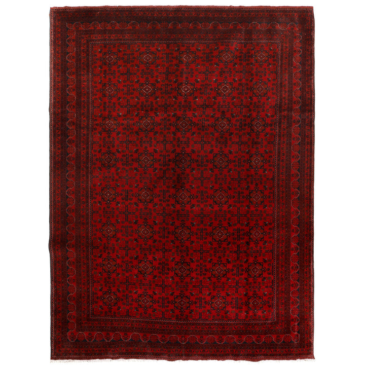 Red Afghan Khal Mohammadi Rug 8' 3" x 11' 4" Hand-Knotted