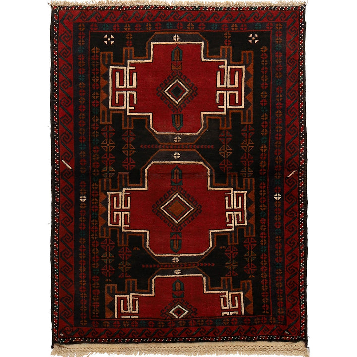 Hand Knotted Baluchi Rug 3' 3" x 4' 4" - No. AL94807