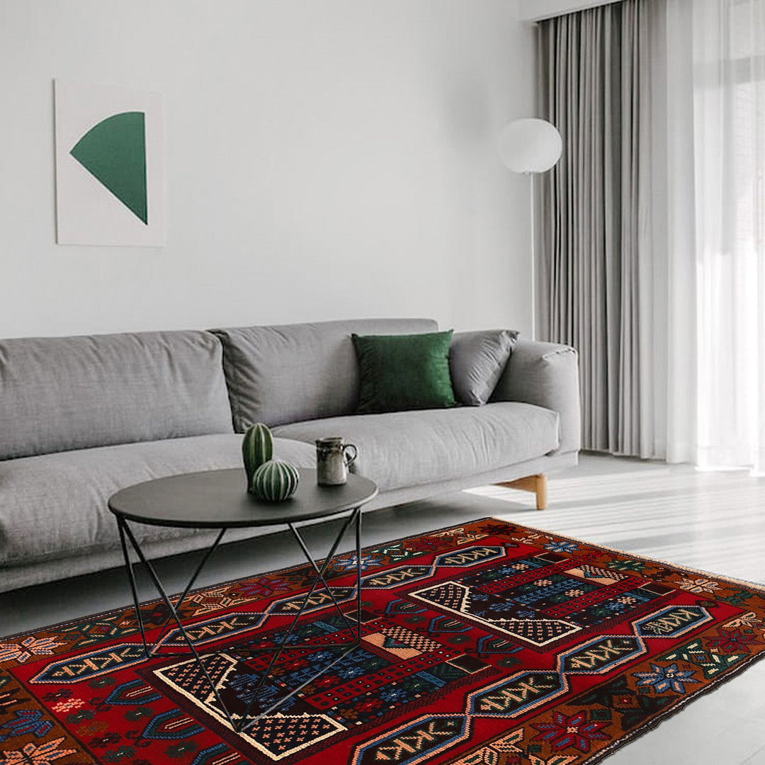 Hand Knotted Baluchi Rug 2' 11" x 4' 5" - No. AL38140