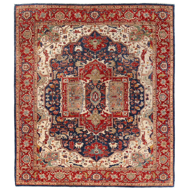 Hand Woven Heriz Design Carpet 8' 0" x 9' 9" - No. AL57199