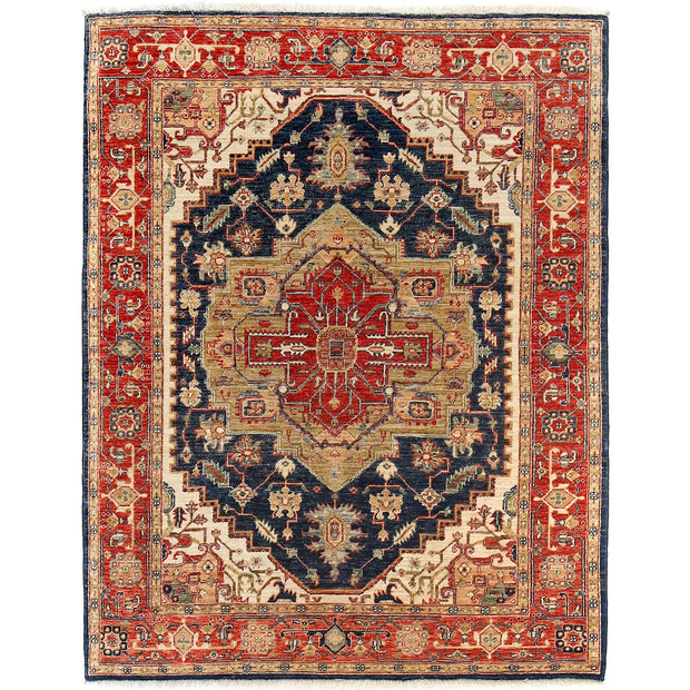 Hand Knotted Heriz Rug 4' 10" x 6' 4" - No. AL30907