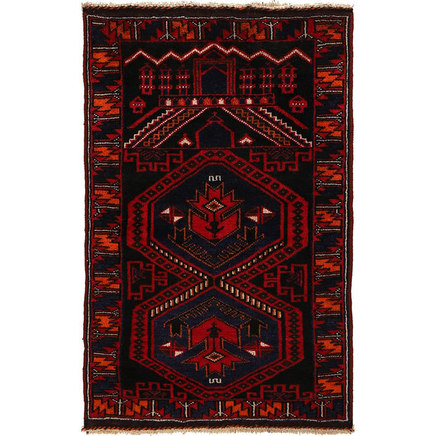 Muslim Prayer Rug 2' 9" x 4' 6" - No. AL29401