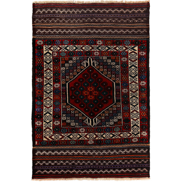 Hand Knotted Baluchi Rug 3' 1" x 4' 11" - No. AL80870