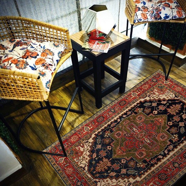 Hand Knotted Persian Design Heriz Rug 4' 1" x 6' 0" - No. AL63260