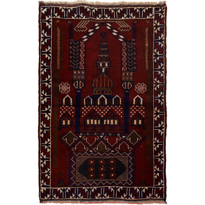 Muslim Prayer Rug 2' 11" x 4' 7" - No. AL97856