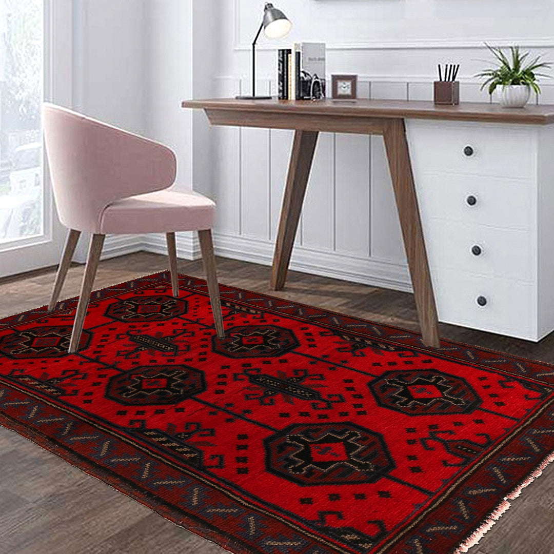 Traditional Baloch Rug 3' 1" x 4' 5" - No. AL43197