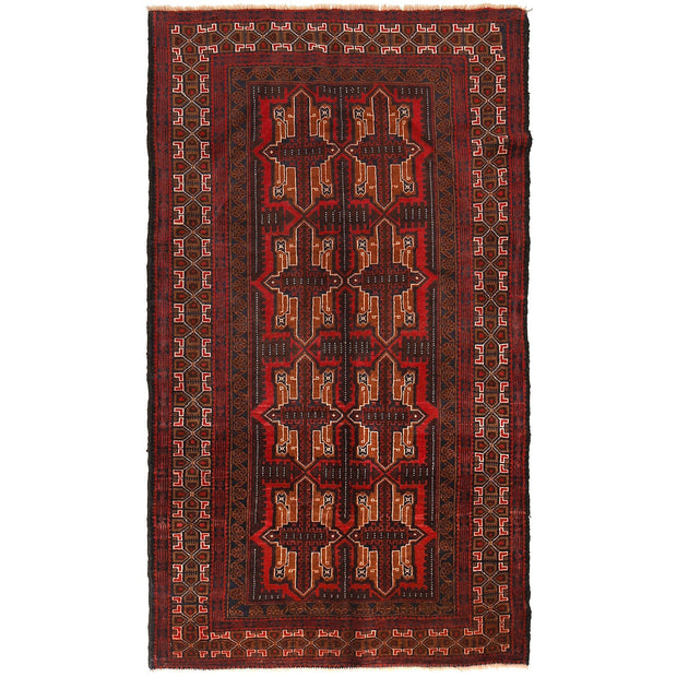 Baluch Short Rug 3' 7" x 6' 7" - No. AL82607