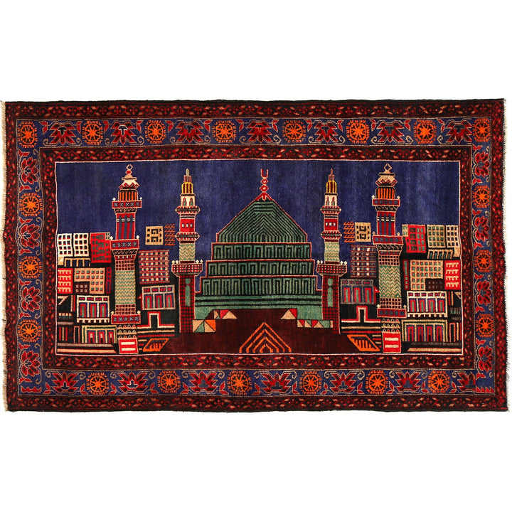 Handmade Pictorial Carpet 3' 11" x 6' 6" - No. AL70863