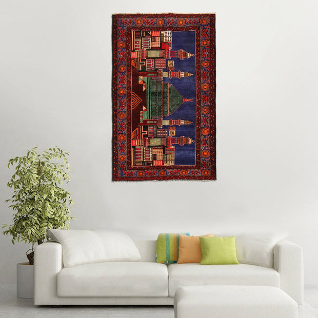 Handmade Pictorial Carpet 3' 11" x 6' 6" - No. AL70863