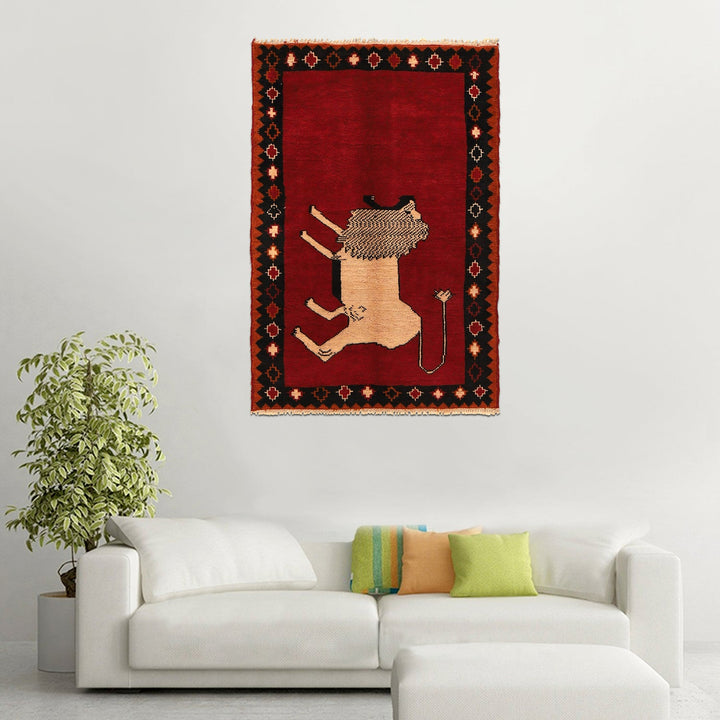 Hand Made Animal Pictorial Carpet 3' 0" x 4' 6" - No. AL82349