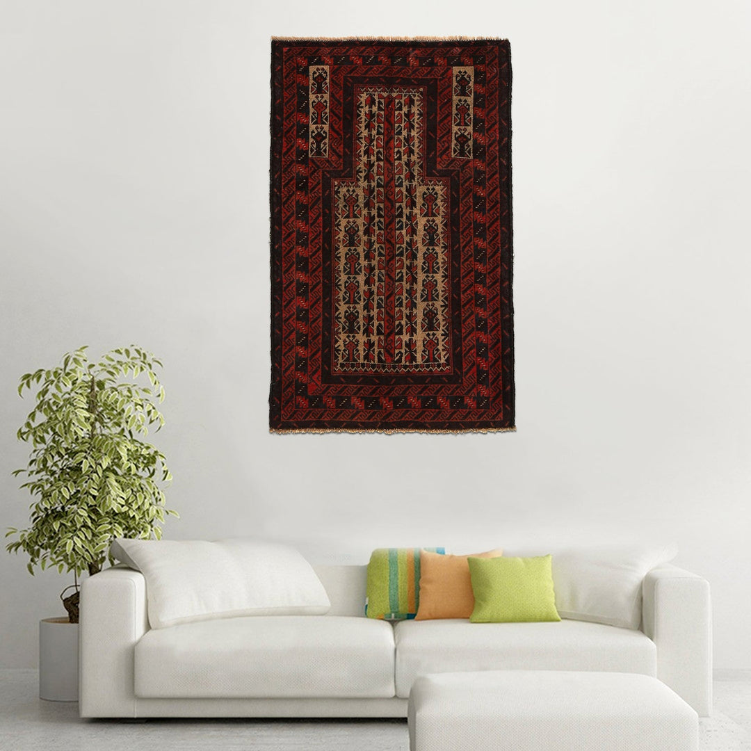 Hand Knotted Prayer Rug 2' 9" x 4' 6" - No. AL92363