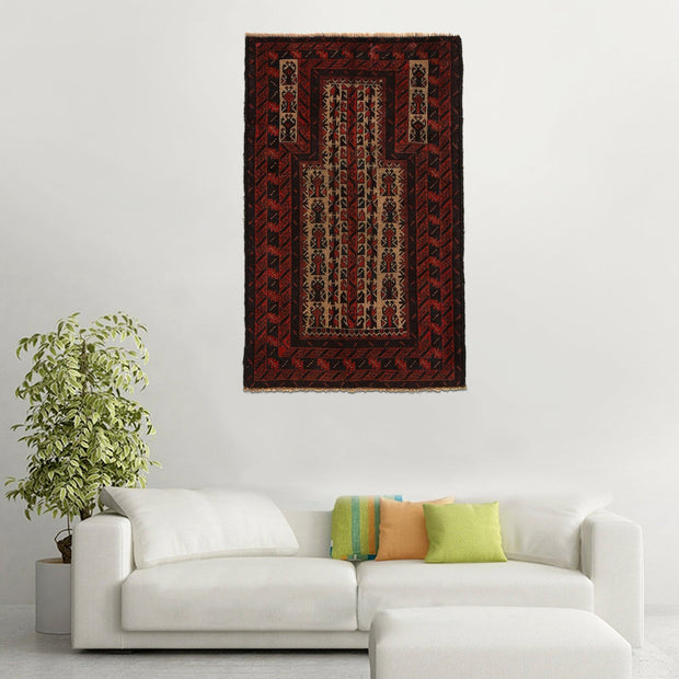 Hand Knotted Prayer Rug 2' 9" x 4' 6" - No. AL92363