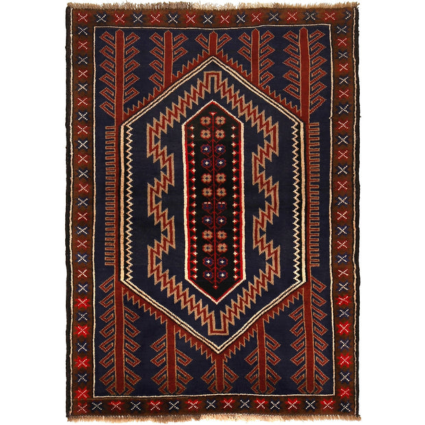Traditional Baloch Rug 3' 3" x 4' 8" - No. AL55446