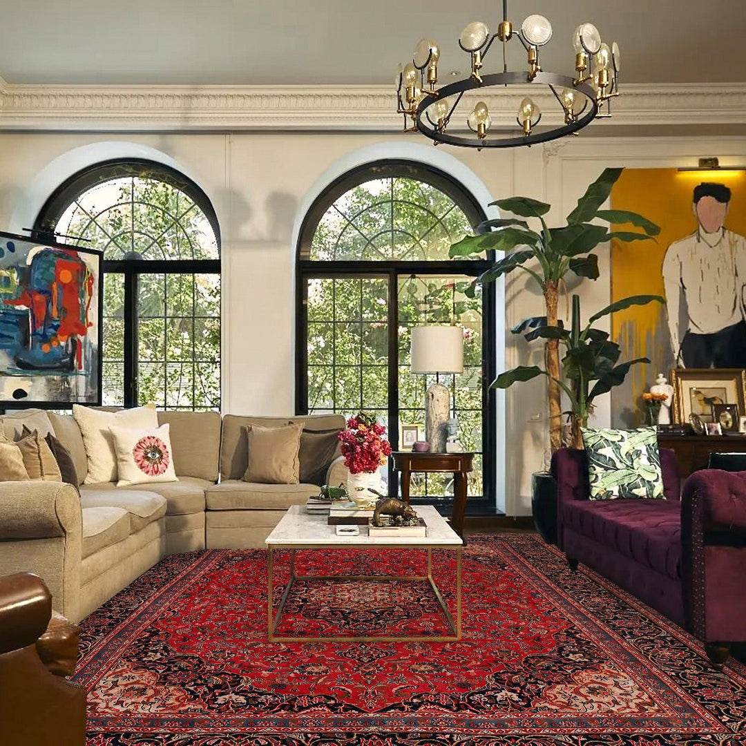 Persian Kashan Rug 9' 3" x 12' 4" - No. AL55536