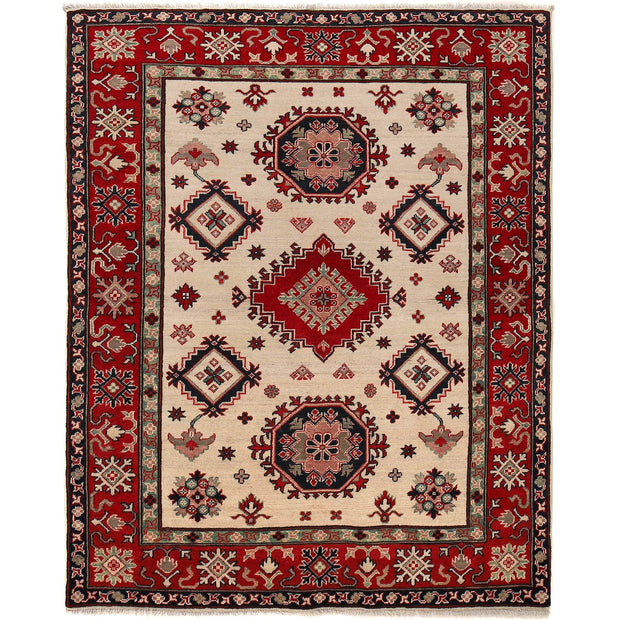 Hand knotted Kazak Carpet 5' 0" x 6' 2" - No. AL35314