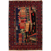Handmade Pictorial Carpet 4' 3" x 6' 6" - No. AL32504