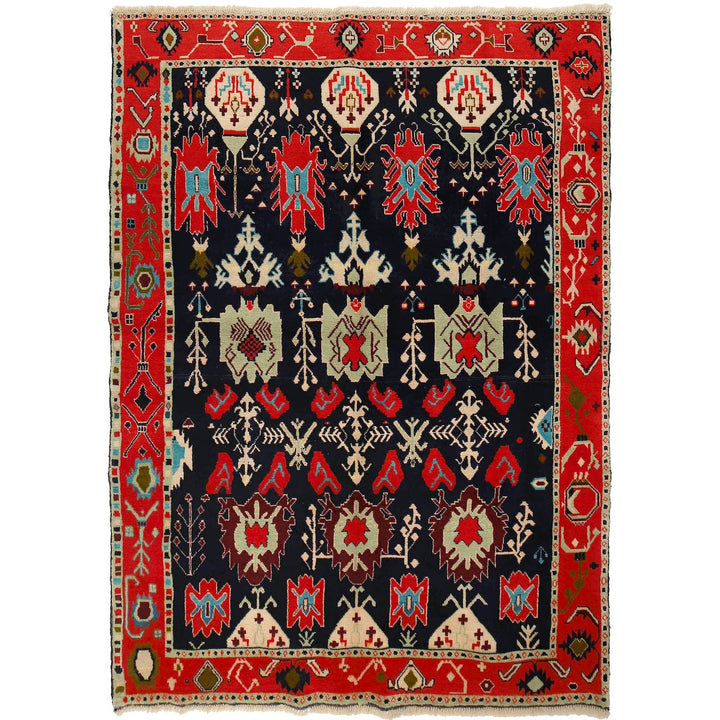 Hand Knotted Kohistani Carpet 5' 6" x 7' 8" - No. AL41554