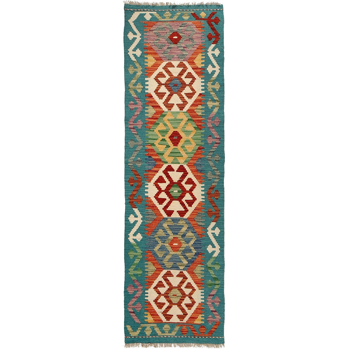 Hand Woven Wool Kelim 1' 10" x 6' 7" - No. AL32091