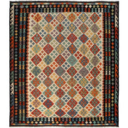 Handmade Turkish Design Wool Kilim 8' 3" x 9' 9" - No. AL30642