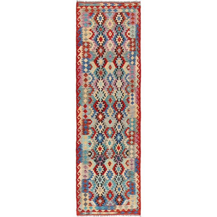Hand Made Afghan Kilim Runner 2' 9" x 9' 9" - No. AL86529
