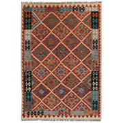 Hand Woven Wool Kelim 4' 1" x 5' 8" - No. AL78070