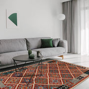 Hand Woven Wool Kelim 4' 1" x 5' 8" - No. AL78070