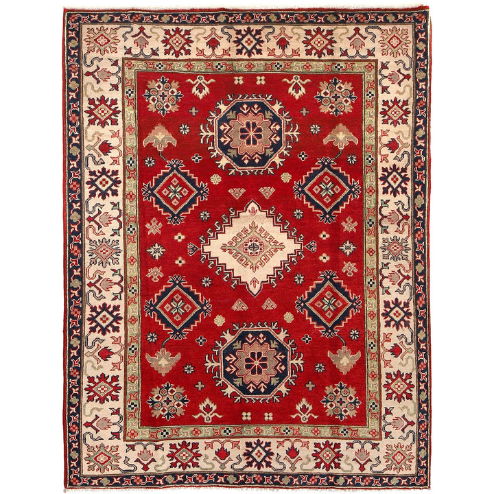 Handmade Kazak Area Rug 4' 11" x 6' 7" - No. AL36593