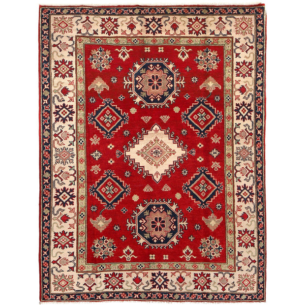 Handmade Kazak Area Rug 4' 11" x 6' 7" - No. AL36593