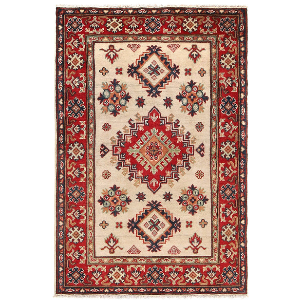 Hand Knotted Kazak Oriental Rug 3' 2" x 4' 10" - No. AL58183