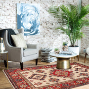 Hand Knotted Kazak Oriental Rug 3' 2" x 4' 10" - No. AL58183