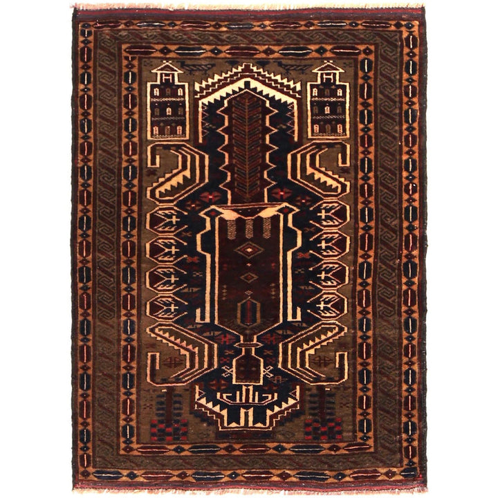 Hand Knotted Prayer Rug 2' 9" x 3' 10" - No. AL70057