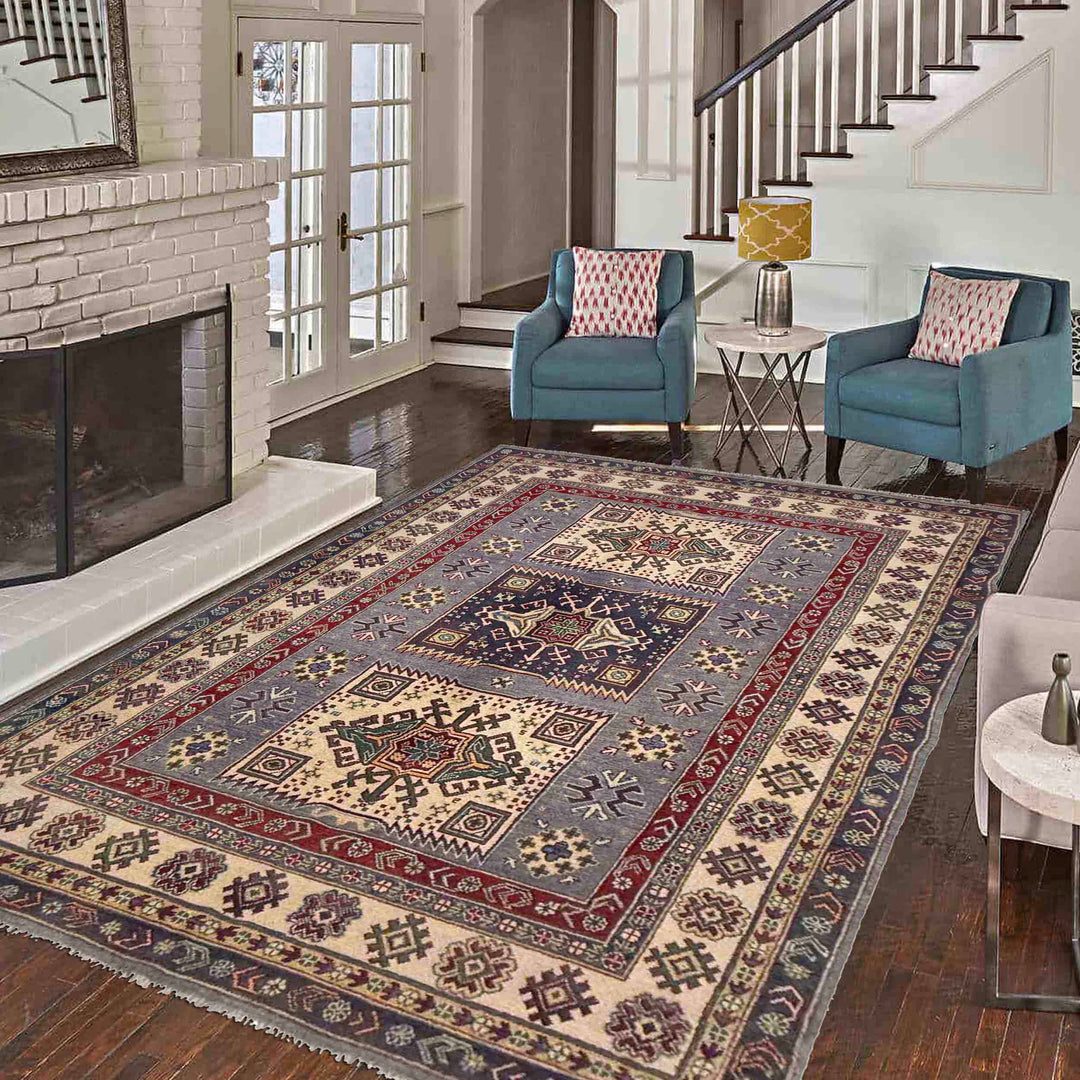 Hand knotted Kazak Rugs 5' 4" x 8' 4" - No. AL58406