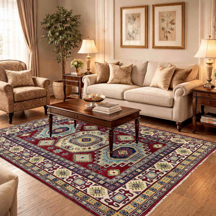 Hand knotted Kazak Rugs 5' 0" x 6' 6" - No. AL86260