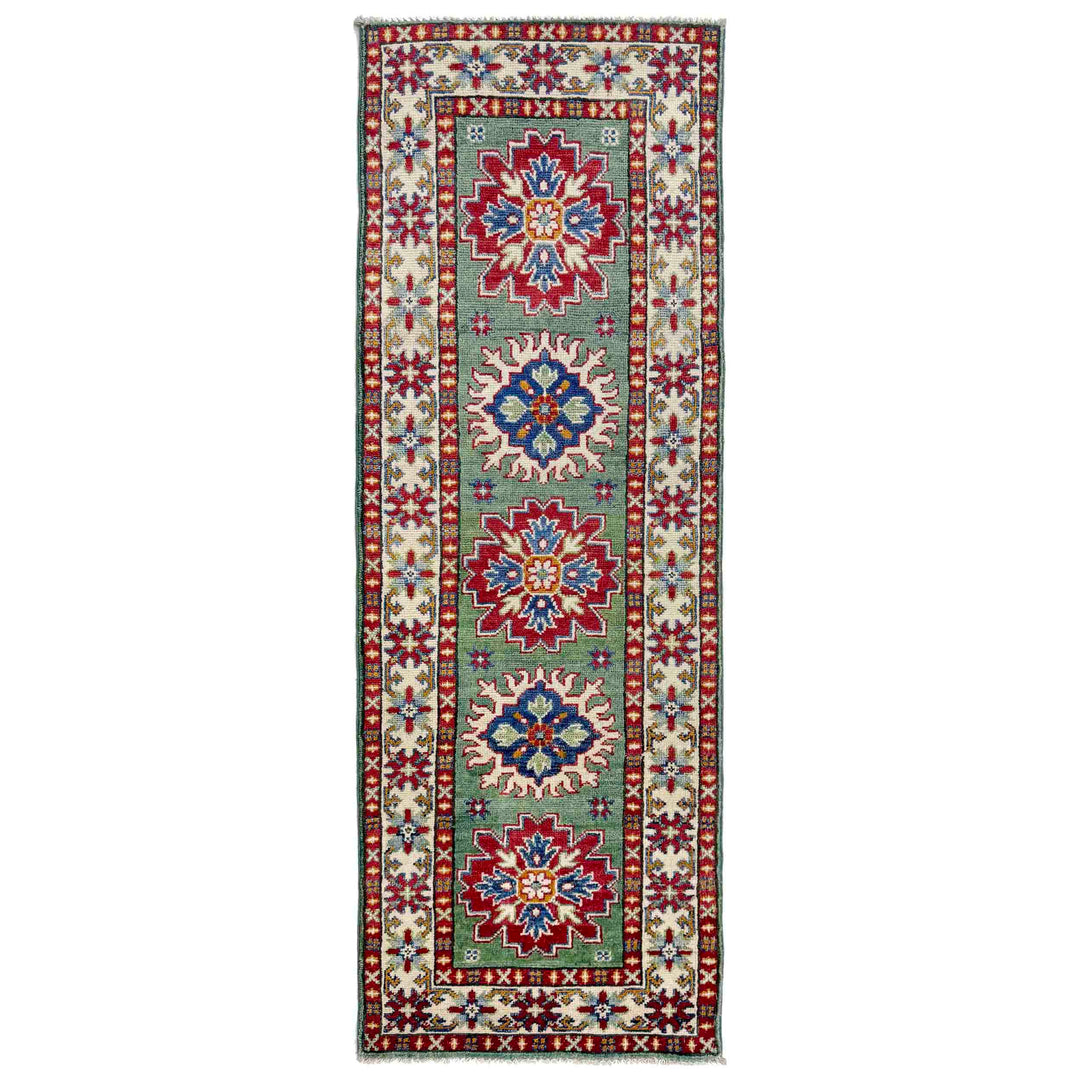 Hand Knotted Kazak Oriental Runner Rug 2' 0" x 6' 1" - No. AL86576