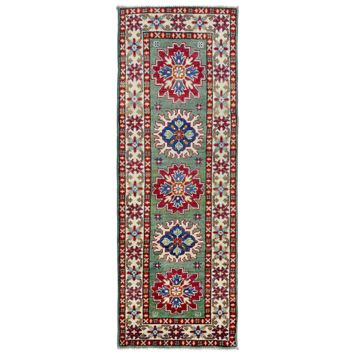 Hand Knotted Kazak Oriental Runner Rug 2' 0" x 6' 1" - No. AL86576