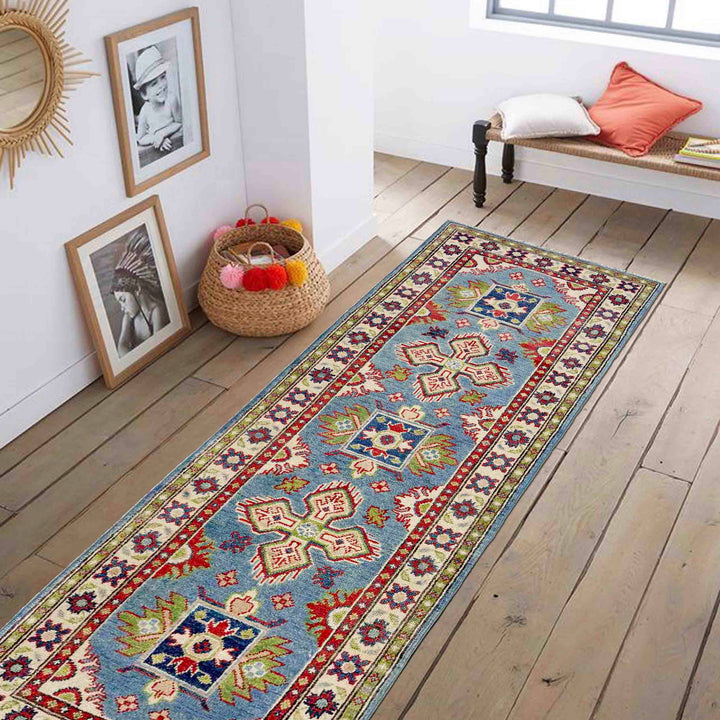 Hand knotted Kazak Runner Rugs 2' 1" x 6' 3" - No. AL64404