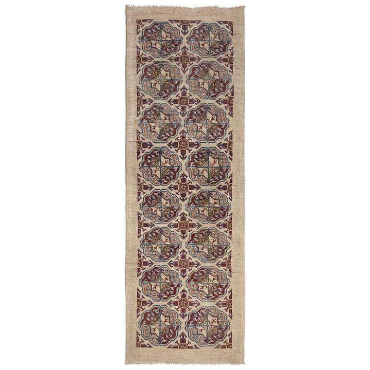 Hand Knotted Oriental Waziri Runner Rug 2' 7" x 7' 11" - No. AL33665