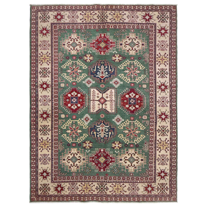 Handmade Kazak Area Rug 5' 9" x 9' 4" - No. AL18228