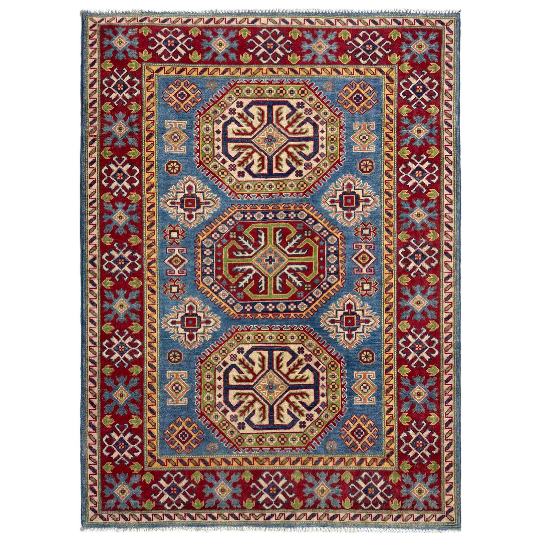 Handmade Kazak Area Rug 4' 0" x 6' 0" - No. AL24776