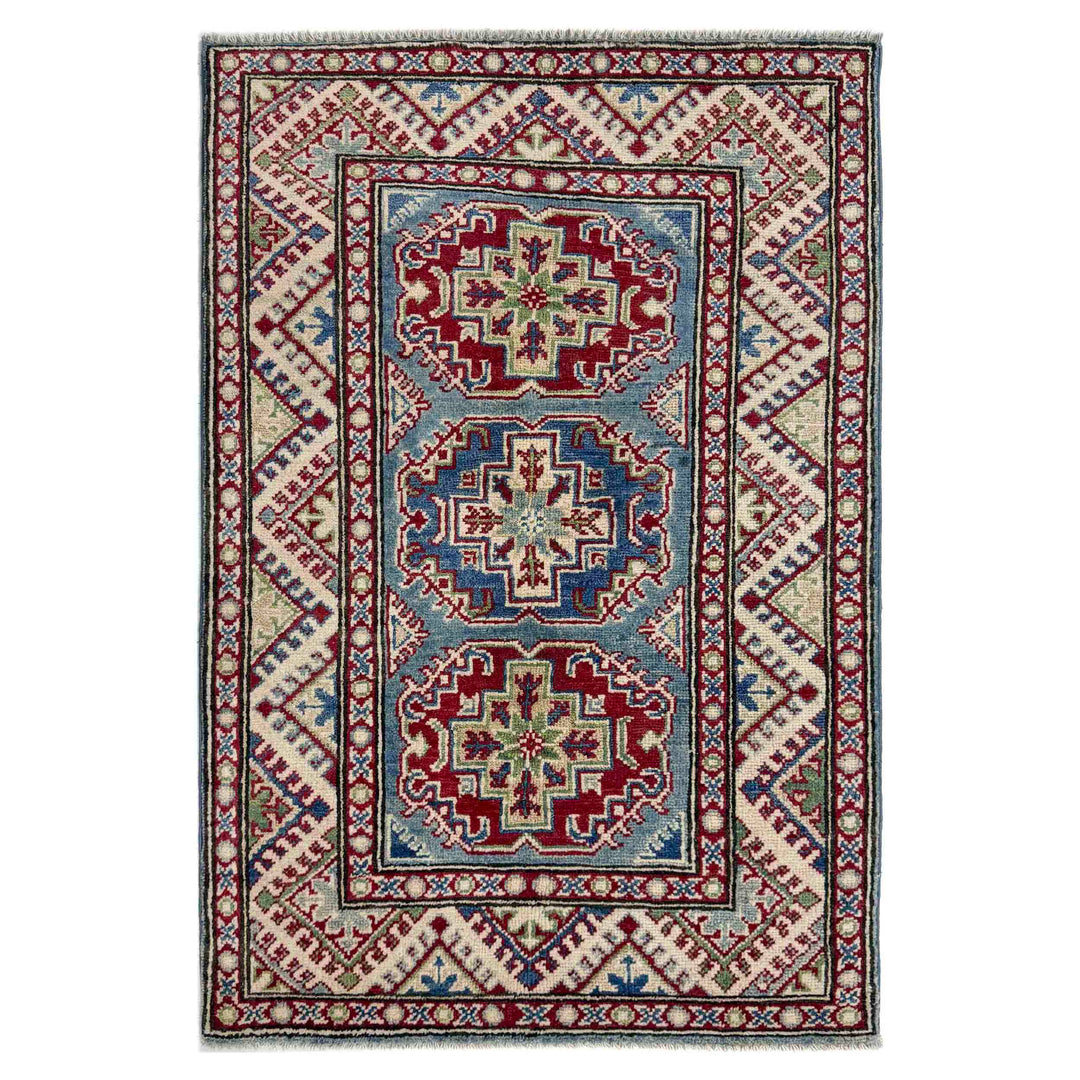 Hand Knotted Kazak Oriental Rug 2' 7" x 4' 0" - No. AL15668