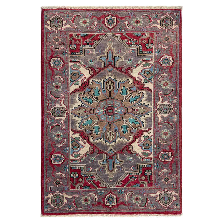 Afghan Heriz Rug 2' 7" x 4' 2" Hand-Knotted | No. AL86114