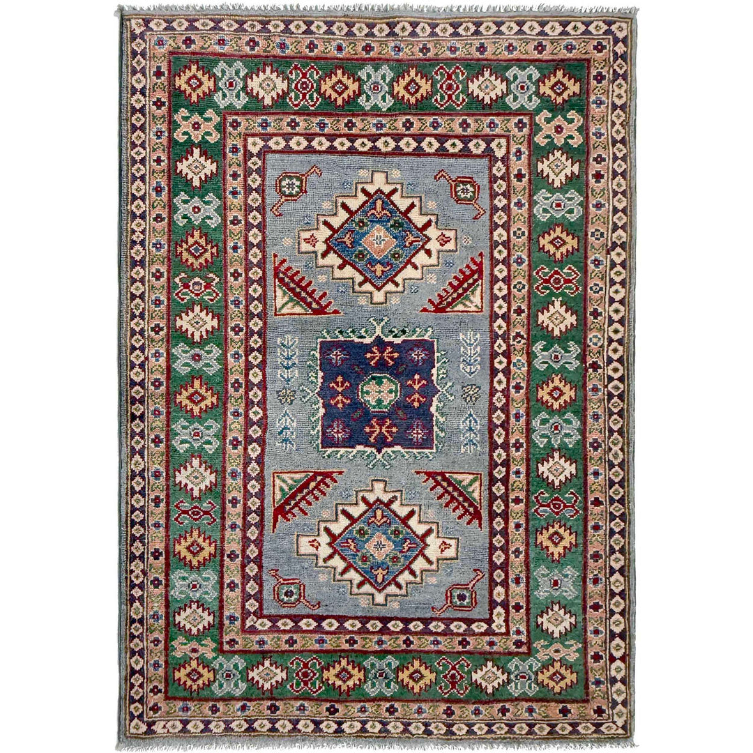 Hand Knotted Kazak Oriental Rug 3' 2" x 4' 9" - No. AL15303