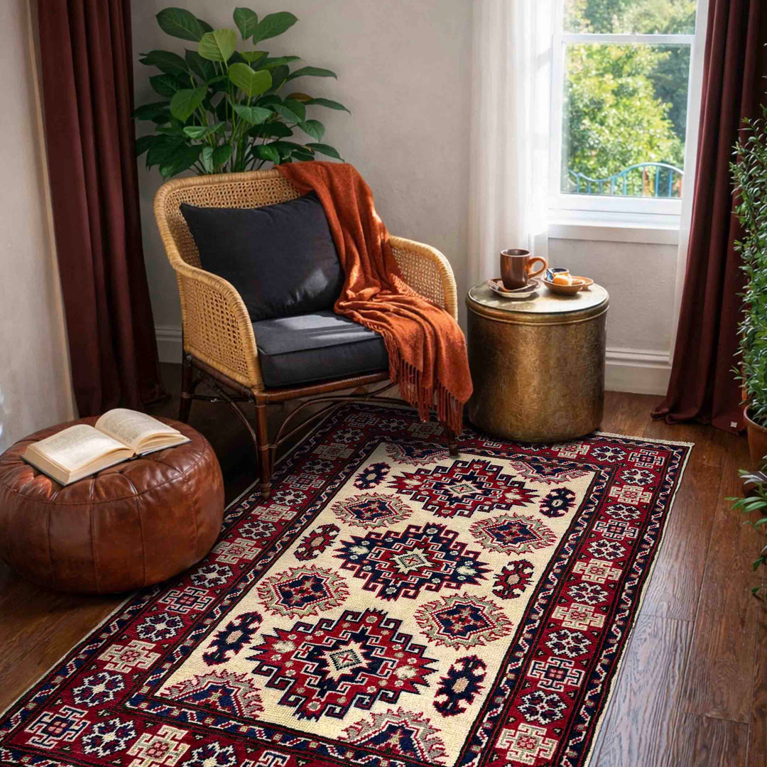 Hand knotted Kazak Rugs 3' 0" x 3' 10" - No. AL32672