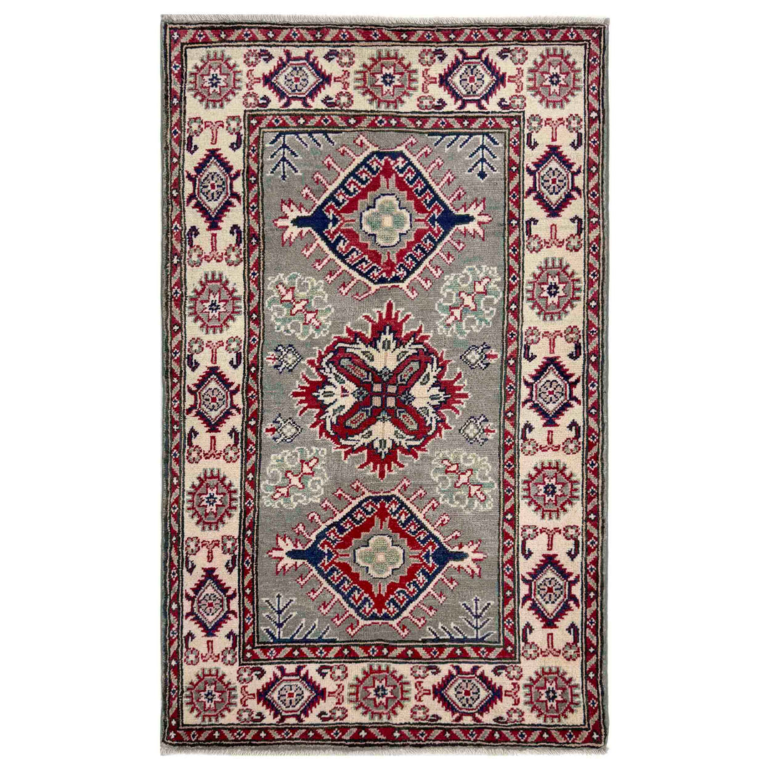 Hand knotted Kazak Carpet 2' 7" x 4' 4" - No. AL24099