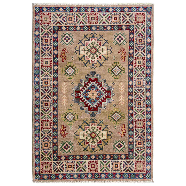 Handmade Kazak Area Rug 2' 7" x 3' 10" - No. AL20801