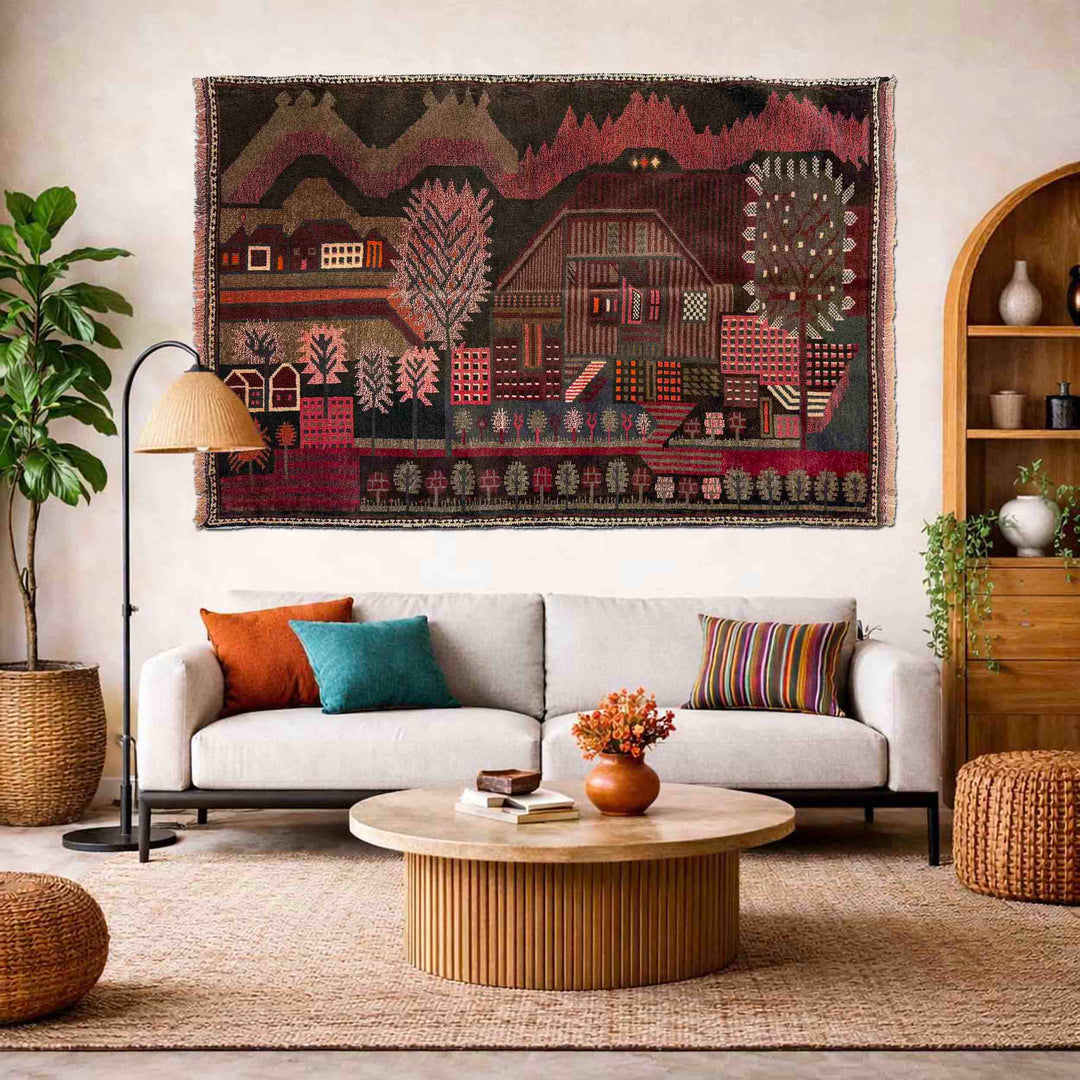 Afghan Tribal Rug 2'11" x 4'6" Hand-Knotted reverse